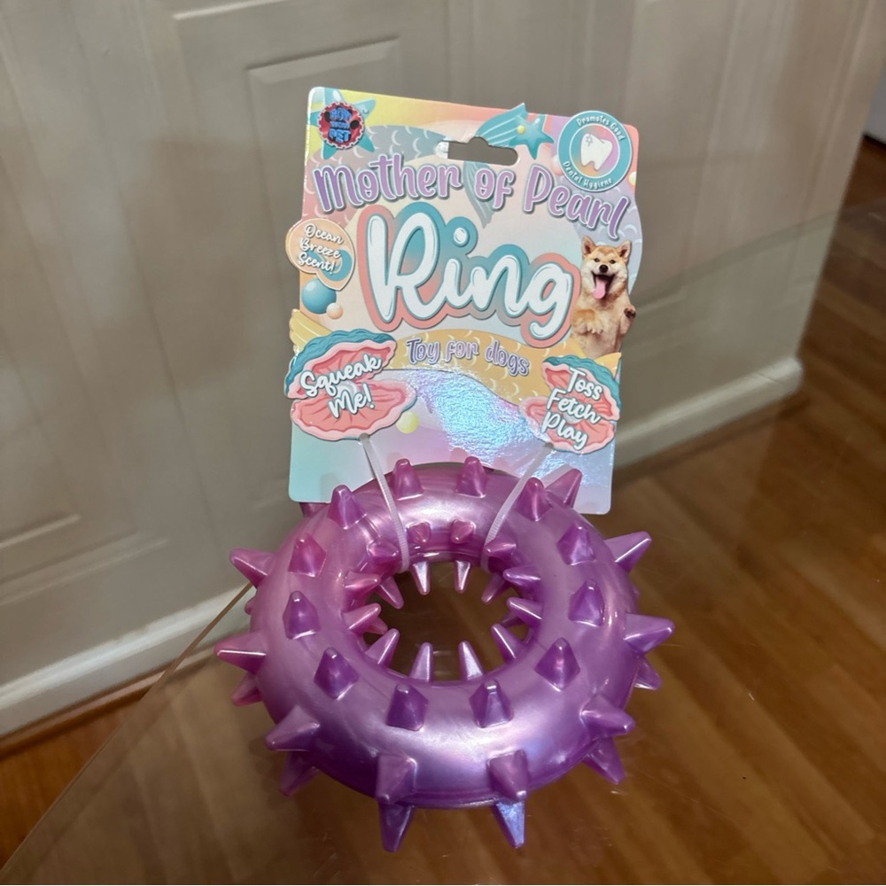 Bow Wow Spike Ball With Loud Squeaker  Ball  5.5”